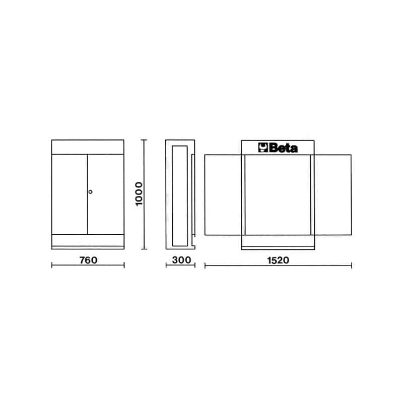 Mobilier Atelier & Composition Outils BETA Armoire CargoEvolution 137 Outils 5300VI - 053000015 6 Mobilier Atelier & Composition Outils BETA Armoire CargoEvolution 137 Outils 5300VI - 053000015 – Image 4