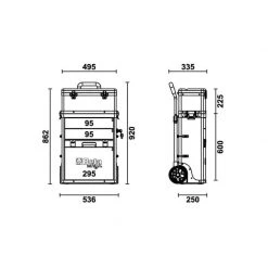 Mobilier Atelier & Composition Outils BETA Chariot Porte-outils 2 Modules Superposables - C41H-4100H -Outillage à main Soldes beta chariot porte outils 2 modules superposables c41h 4100h 4