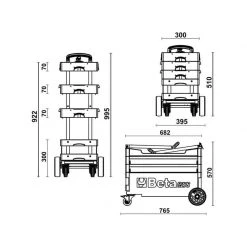 Mobilier Atelier & Composition Outils BETA Chariot Porte Outils Pliable Pour L Exterieur - C27S -Outillage à main Soldes beta chariot porte outils pliable pour l exterieur c27s 5