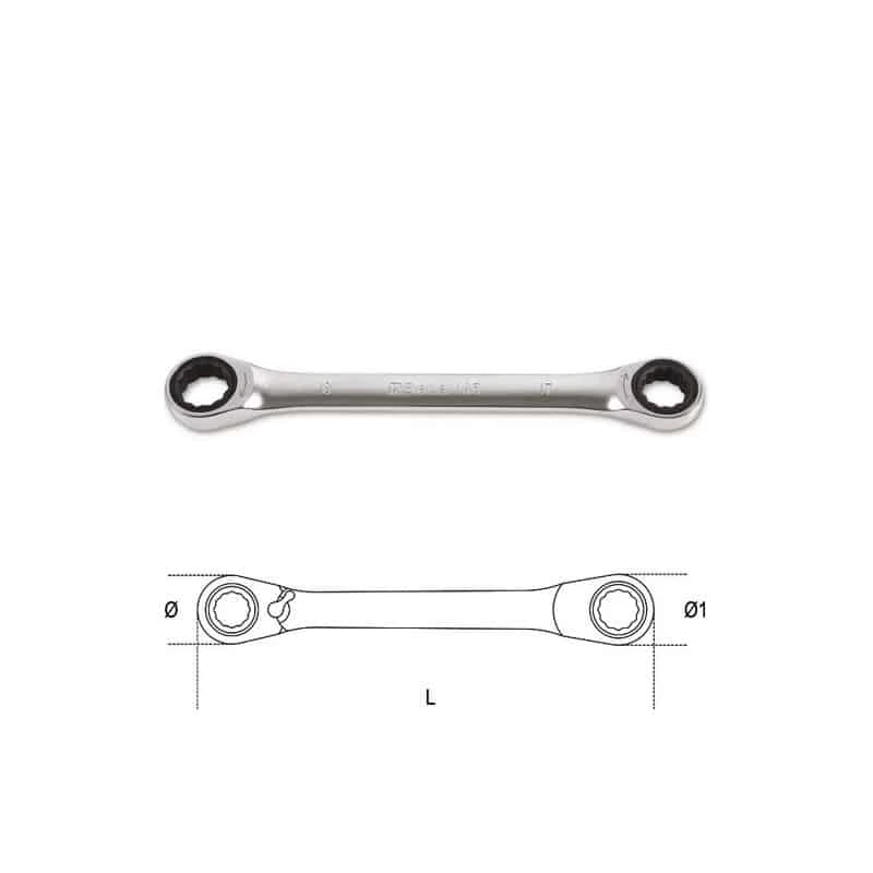 Clé De Serrage BETA Clé 12 Pans Double Cliquet - 195 3 Clé De Serrage BETA Clé 12 Pans Double Cliquet - 195