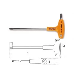 Clé De Serrage BETA Clé Mâle 6 Pans à Poignée En T - 96T - 000960935
