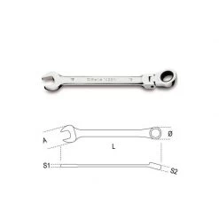 Clé De Serrage BETA Clé Mixte à Cliquet Articulé - 142SN