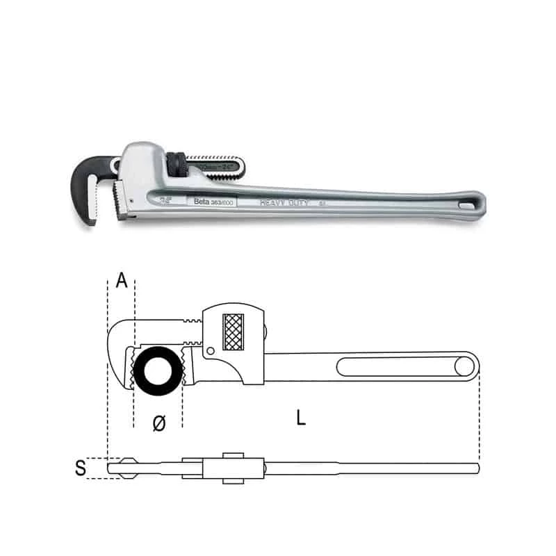 Clé De Serrage BETA Clé Serre Tubes Modele Americain 363 3 Clé De Serrage BETA Clé Serre Tubes Modele Americain 363