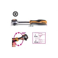 Clé De Serrage BETA Cliquet 1/2" 52 Dents Manche Tournant - 920/58 - 009200926
