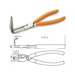 BETA Pince Circlips Intérieur Bec Long Coudé 90° - 1034L