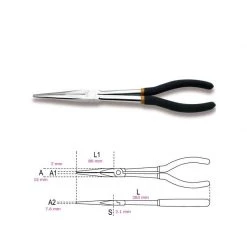 BETA Pince Extra-longue Becs Demi-ronds 1009L/A - 010090008