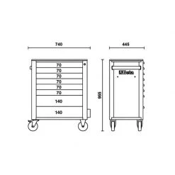 Mobilier Atelier & Composition Outils BETA Servante Mobile Atelier 8 Tiroirs C24SA -Outillage à main Soldes beta servante mobile atelier 8 tiroirs c24sa 4