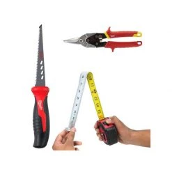 Coupe & Outil D'entretien Divers MILWAUKEE Lot Couteau à Guichet + Cisaille Aviation + Mètre - 4932464175