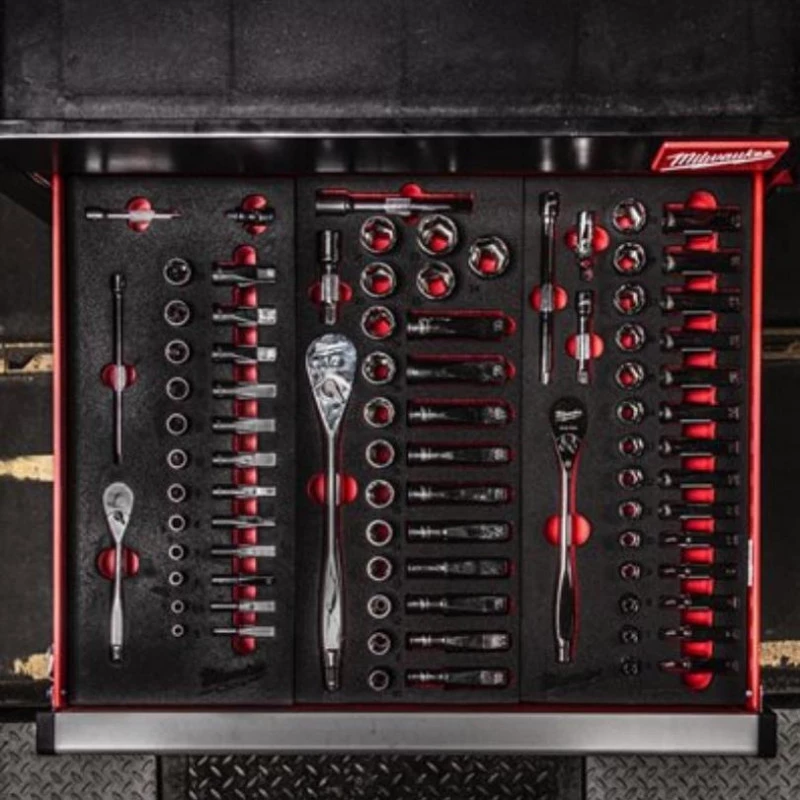 Mobilier Atelier & Composition Outils MILWAUKEE Module Mousse Douille Et Cliquet 1/2" 28 Pcs - 4932479826 5 Mobilier Atelier & Composition Outils MILWAUKEE Module Mousse Douille Et Cliquet 1/2" 28 Pcs - 4932479826 – Image 3
