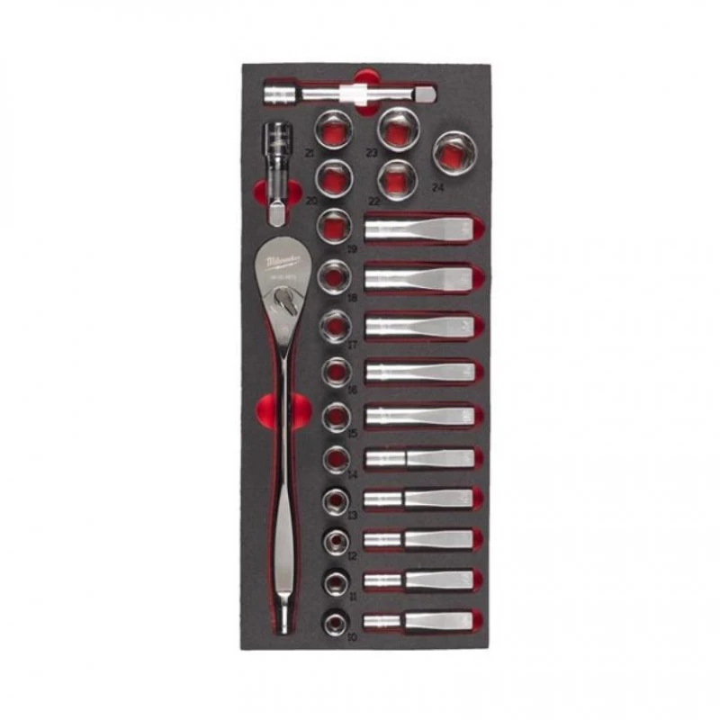 Mobilier Atelier & Composition Outils MILWAUKEE Module Mousse Douille Et Cliquet 1/2" 28 Pcs - 4932479826 3 Mobilier Atelier & Composition Outils MILWAUKEE Module Mousse Douille Et Cliquet 1/2" 28 Pcs - 4932479826