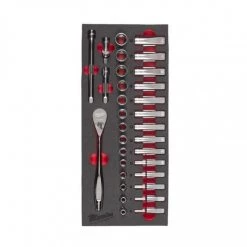 Mobilier Atelier & Composition Outils MILWAUKEE Module Mousse Douille Et Cliquet 3/8" 32 Pcs - 4932479825