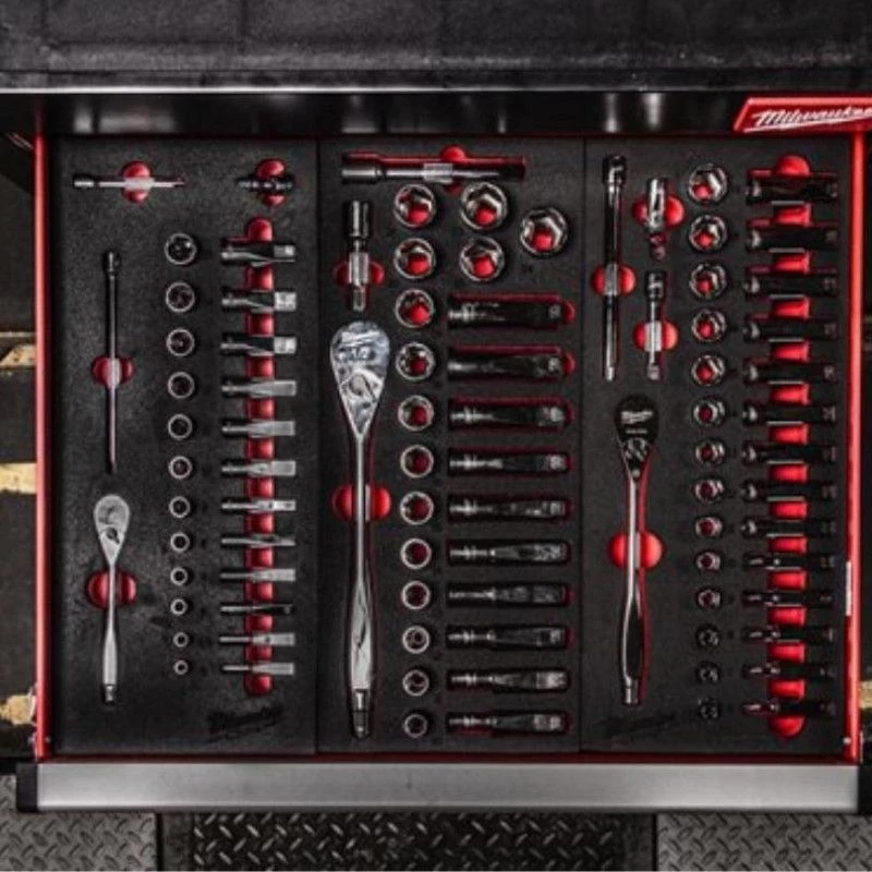 Mobilier Atelier & Composition Outils MILWAUKEE Module Mousse Douille Et Cliquet 3/8" 32 Pcs - 4932479825 6 Mobilier Atelier & Composition Outils MILWAUKEE Module Mousse Douille Et Cliquet 3/8" 32 Pcs - 4932479825 – Image 4