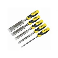 Coupe & Outil D'entretien Divers STANLEY Coffret 5 Ciseaux à Bois Manche Bi-matière - 2-16-888 -Outillage à main Soldes stanley coffret 5 ciseaux a bois manche bi matiere 2 16 888 1