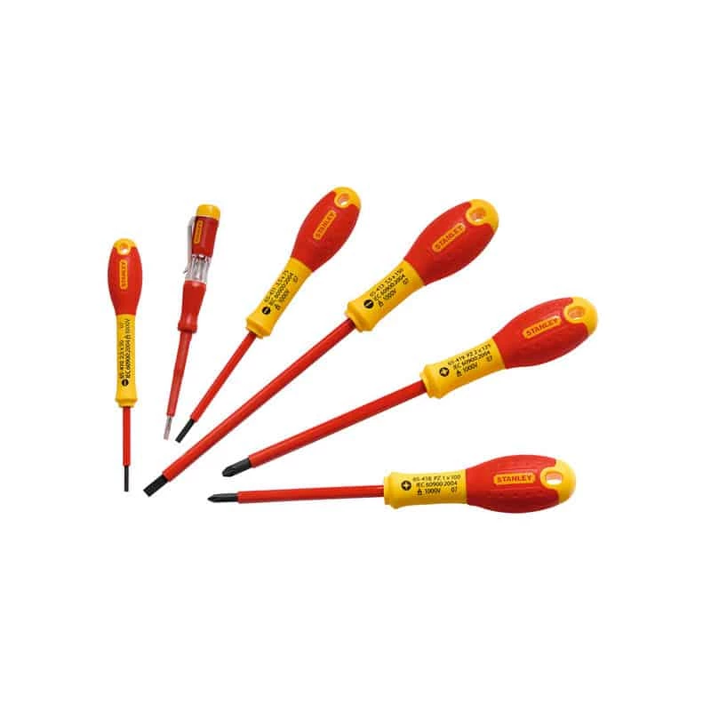 STANLEY Tournevis Isoles 1000v Elec + Pozi + Testeur 6pcs - 0-65-443 3 STANLEY Tournevis Isoles 1000v Elec + Pozi + Testeur 6pcs - 0-65-443